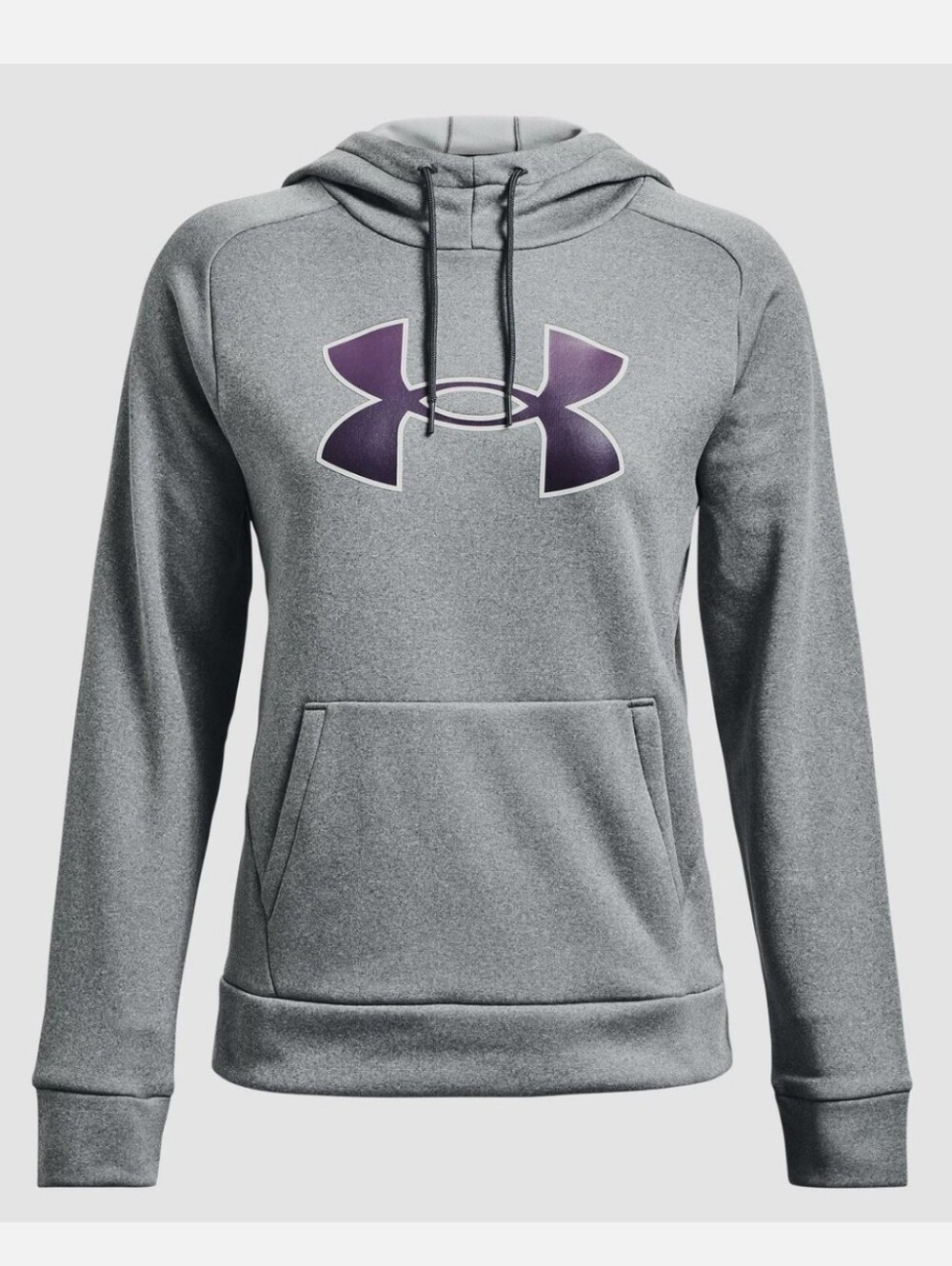 Under Armour Women’s Armour Fleece Hoodie Pitch Gray Heather/purple SIZE XS